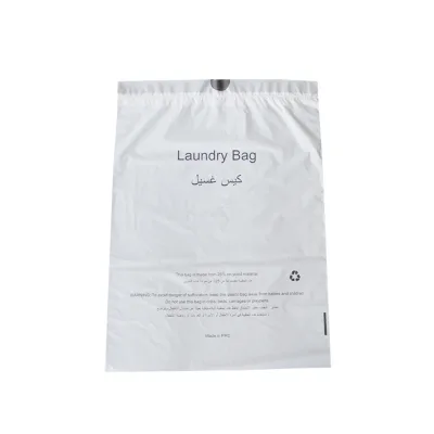 Wholesale Custom Travel Disposable Plastic Washing Bag Eco Friendly HDPE Laundry Bag