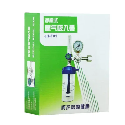 Best Quality Hospital Float Type Oxygen Inhaler with Gas Pressure Regulator Respiratory Equipment Accessories for Beds