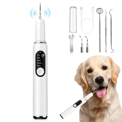 Factory-Cross Border Ultrasonic Pet Tooth Cleaner New Dog Tooth Rinser Moon Curved Water Dental Flossers for Stone Removal
