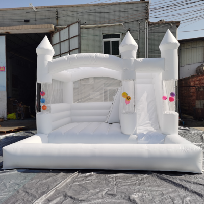 Bounceland Inflatable Party Castle Bounce House Bouncer Strong Blower Included Fun Slide and Bounce Area Castle Theme for Kids