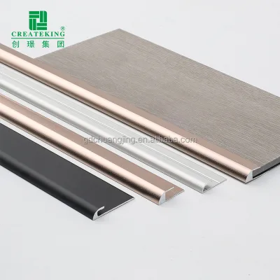 Custom High-quality L-shaped or Square-edge Aluminum Edge Trims Use on Floors/walls W19.5*H4.5mm
