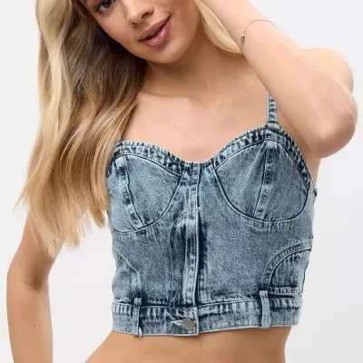 Summer Hottie Corset Top Denim tank Top Halter