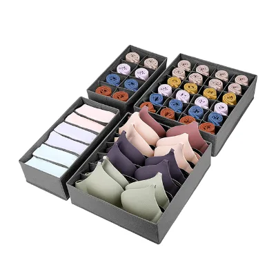 Upgraded Foldable Fabric Drawer Organizers for Clothing Wardrobe Clothes Organizer with Handle for Jeans