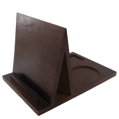 Wood Triangle Book Stand Wooden Book Holder Stand for Page Rest