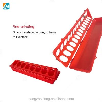 ZZ New Chicks Pigeon Feed Trough Long Feeder Trough Plastic Flip Top Poultry Trough Feeder