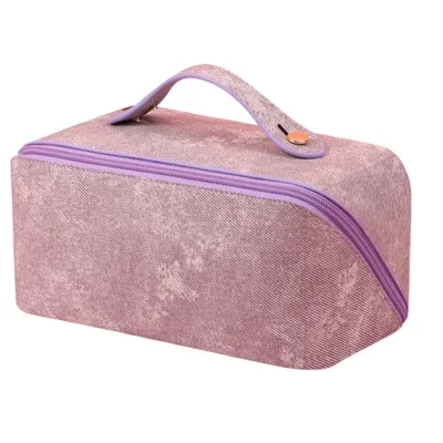 Waterproof PU Leather Cosmetic Bag Multifunctional Large Capacity Toiletry Bag Cosmetic Bag