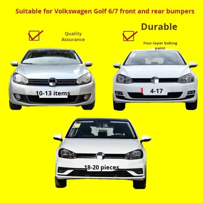 For Volkswagen Golf 6 7 7.5 Anti-Collision Protective Bumpers CF Painted Front & Rear Bumper Covers New Condition Upgrade