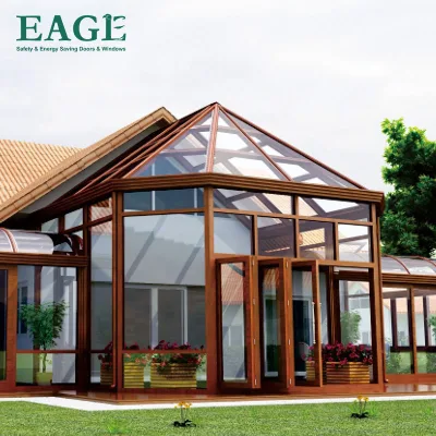 Baivilla Modern Outdoor Sunroom with Curved Aluminum Frame and Unique Tempered Glass Roof Lowes Unique Glass Sunrooms