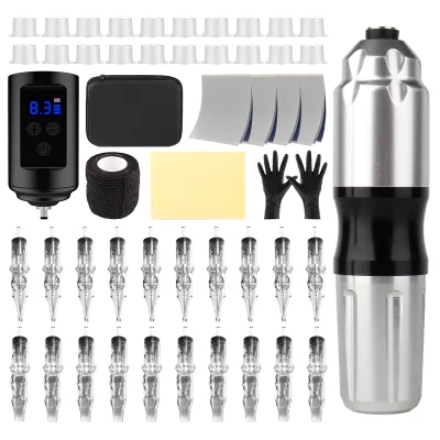 Tattoo Power Pen Kit Rotary Heavy Duty Aluminium Alloy Tattoo Machine Full Set Equipment 3.5mm Stroke Cutting Line Yiwu Origin