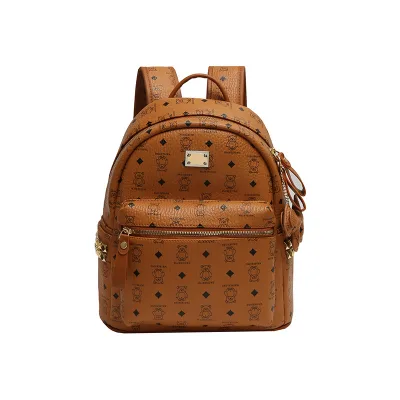2023 New PU Backpack Fashion Trend European and American Letter Printing Designer Brand Women's Bag