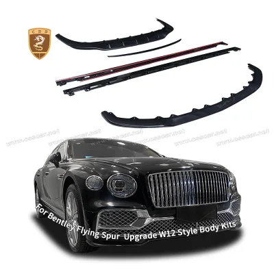 Newest Carbon Fiber Front Lip Rear Diffuser Side Skirts Ducktail Wing Body Kit for Bentley Flying Spur 2020-22 W12 Style Bodykit