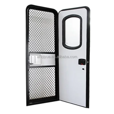 Customized RV Door with Window Aluminum Camper Entray Door Hot Sale in America Camper Accessories