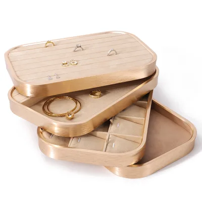 High-end Metal Jewelry Display Props Ring Necklace Jewelry Look Pallets Bracelet String Jewelry Tray