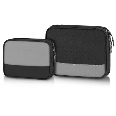 Large Capacity Eco-Friendly Travel Organizer Custom Shock-Proof Waterproof Fabric Cable Bag Case for Digital Gadget Zipper