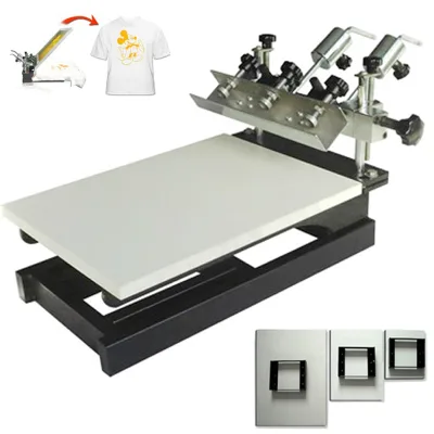 NS103 1 Color 3 Station Micro-Adjustable Table Top Screen Printing Machine