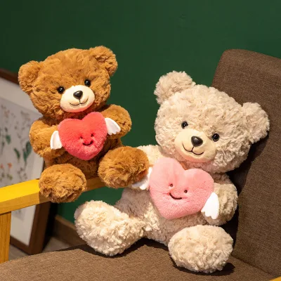 Hot Selling Teddy Bear Plush Toy Valentine's Day GiftS Angel Love Little Bear Doll Cute PP Cotton Toys New Year's Gifts