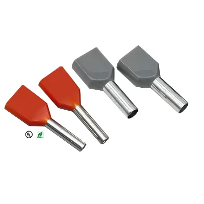 CT40012 Double Wire Tube Terminal 4 Square European Style Res Copper Needle Type Cold Pressed End Copper Nose