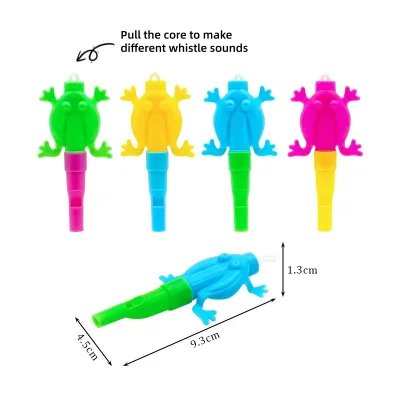 Wholesale Pull Core Frog Whistle Toy Slide Pitch Sound Whistle Novelty Toys Bulk Cute Animal Party Favors for Kids Unisex