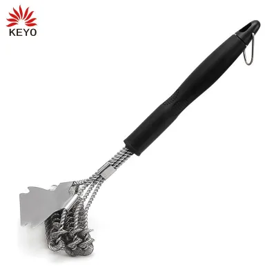 Stainless Steel BBQ Accessories Cleaning Tool Brushes Barbecue Scraper Net Grill Brush with Scraper