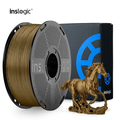 Inslogic Metal PVA 3D Printer Filament | 1.75mm Diameter Metallic Finish Multiple Color Options for Metal-Style Decorative