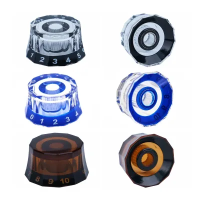 Wholesale Acrylic Electric Guitar Knobs Speed Volume & Tone Control Lampshade Style for PRS Guitar Parts