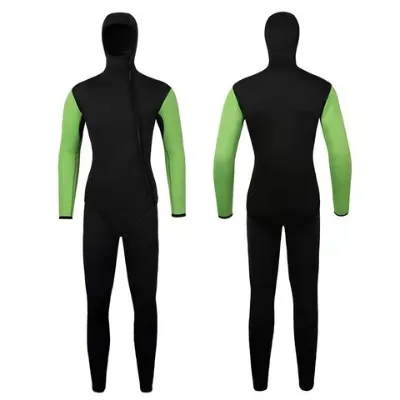 Neoprene Diving Wetsuits 3mm Neoprene 2 Pieces Hooded Long Sleeve Diving Suit Keep Warm Snorkeling Suits