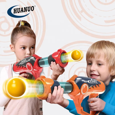 HUANUO Plastic 2 Packs Toy Shoot Gun with 12 Balls Toy Battle Shooting air Gun Soft Bullet Ball Gun for Kids