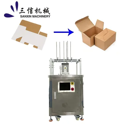 Semi Automatic Box Folding Forming Machine Desktop Carton Erector Machine for 3C Electronics Hardware Packaging