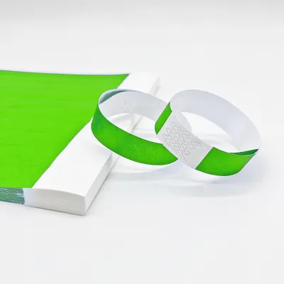Disposable Paper Wristbands 17 Solid Colors Custom Logo Waterproof 3/4 Inch Blank Digital Printing Strong Adhesive Closure Party