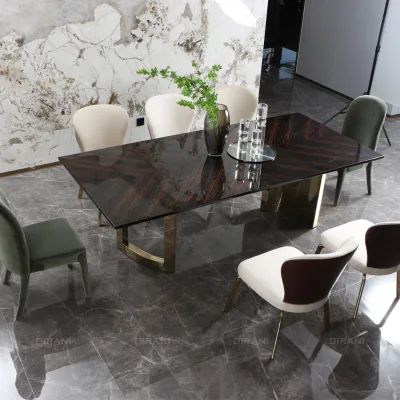 Premium Timber Wooden Dinner Room Table 6 Chairs Modern Luxury Wood Dining Table Dining Room Furniture
