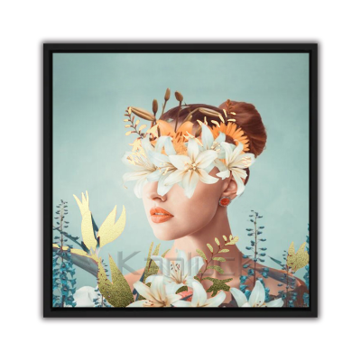 Floral Serenity: a Dreamy Embrace of Nature and Elegance Frame Painting Canvas Art Religious Wall Art
