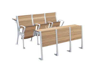 Lecture Hall School Student Desk and Chair Set Metal Contemporary Design Durable Commercial Furniture for Home Office Classroom