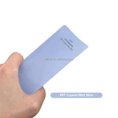 Crystal Blue PET Super Gloss Metallic High Glossy Vinyl Wrap Auto Sticker Decal Film Sheet Bubble Free Air Release Technology