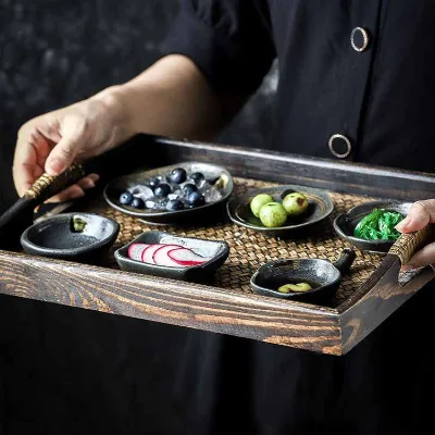 Multi Shape Japanese Mini Sauce Plate High Quality Dishes Set Ceramic Soy Sauce Dishes Ceramic Appetizer Sauce Dish