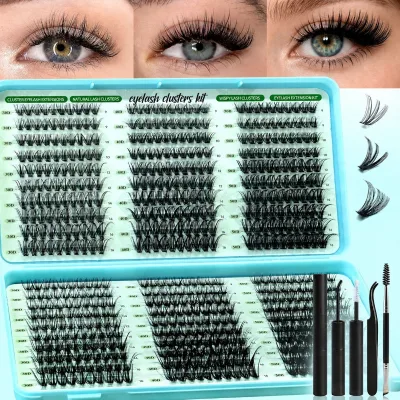 BlingBlang 30D+40D+50D Large-capacity 9-16mm Volume DIY Natural Thick D Curl Eyelashes Soft and Luxurious False Lashes Book