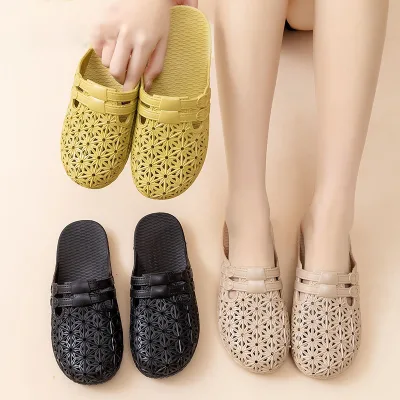 Wholesale Anti-Slippery Hard-Wearing Closed Toe Women's slippers New Simple Style Mom's Style Fashionable Summer Casual Sandals