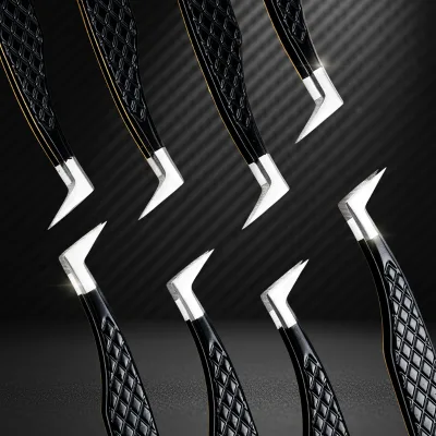Artstar Stainless Steel Handmade Durable Tweezer Lash Applicator with Pointed Tip for Eyebrow and Lash Extension