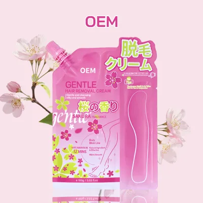 Oem New Arrival Gentle Painless Hair Removal Cream Brightening Body Natural Facial Herbal Aloe Vera Moisturizing No Irritation