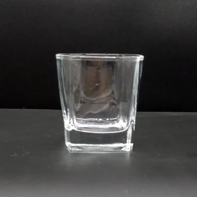 Camica GW-003 200ml High Quality Wholesale Old Fashioned Square Sustainable Crystal Classic Whiskey Glasses with Gift Box