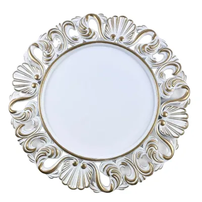 Vintage Weddings Events Table Decoration White Chargers Cheap Round Plastic 13inch Plates