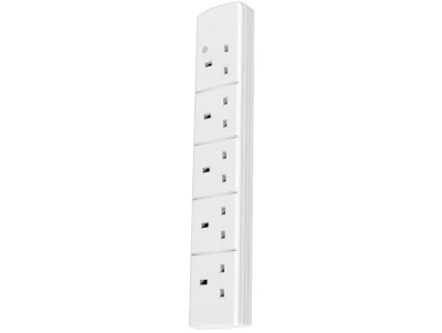 DF 4 Way/4 Plug Surge Protection Strip 2 Meters Cord Length Heavy Duty Electrical Extension Socket 2 USB Ports LED Display