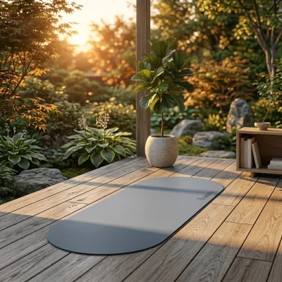 Wholesale Ready to Ship Thick Yoga Mat with Custom Logo PU Natural Rubber Non-Slip Shock Absorption Mat OEM Bulk