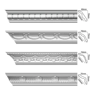 Modern High-Density Polyurethane Cornice Crown Moulding Light-Weight PU Ceiling Molding for Villa Hotel Workshop Hospital