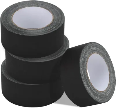 No Residue Strong Adhesion 2" X30 Yards Heavy Duty Matte Black Cloth Tape