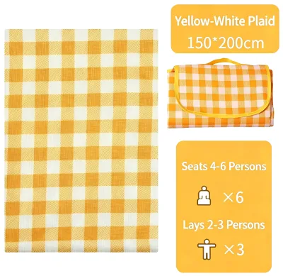 Portable Waterproof Picnic Mat Outdoor Camping Beach Mat Moisture Proof Thick Foldable Travel Blanket for Spring Outing Park