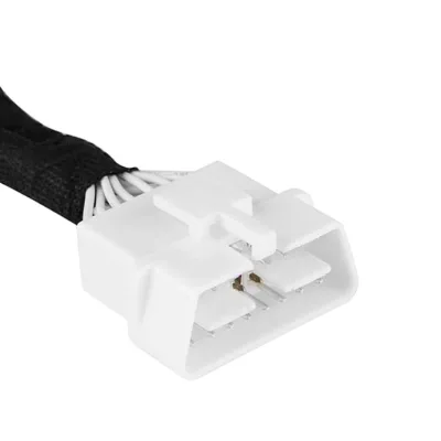 OBD2 16 Pin Automotive Universal Connector Male Adaptor Plug with Copper Contacts and Nylon Housing for Vehicles