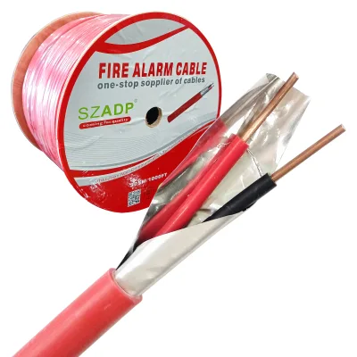 2C PVC Fire Alarm Cable with 0.8mm 1.0mm 1.5mm Bare Copper Fire Resistance Insulated Cable