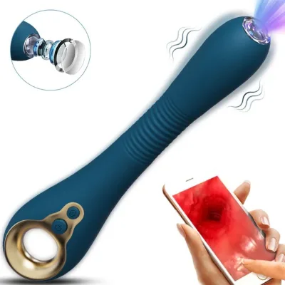 G Spot Vibrator Dildo with 9 Vibration & Heating Endoscope Vibrator App Control Sex Machine for Clitoral with Wireless HD Camera