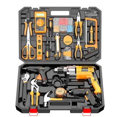 Hot Selling Household Industrial Grade Tool Box Multifunctional Hardware Electrician Repair Manual Power Tool Set