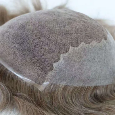 Light Brown European Indian Human Remy Hair Toupee Hairpiece Hair Q6 Toupee Factory Directly Q6 Toupee